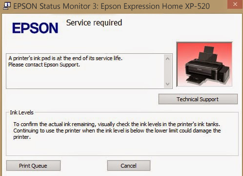 Epson Xp520 Service Required